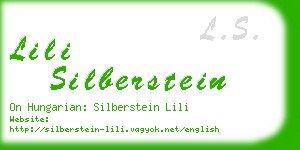 lili silberstein business card